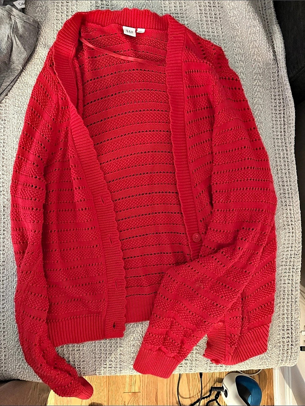 Gap Red Open Front Cardigan Like New